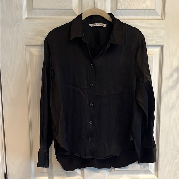 Zara Black Casual Button Down Shirt - Picture 1 of 5